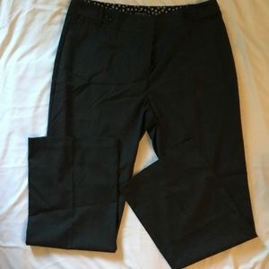 SOHO Apparel Ltd~Dark Gray Mid Rise Straight Leg Trouser Pants Size-16